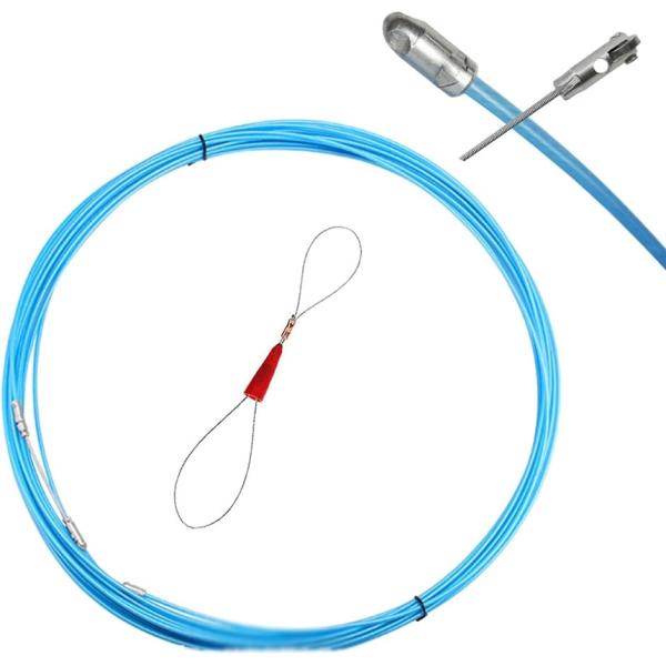 通線ワイヤー15m ロッド径 3.0mm 配線通し cd管 電線通しワイヤー( ブルー,  3mmx...