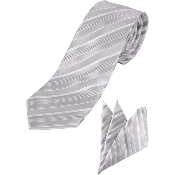 結婚式 ネクタイ＆チーフ セット 礼服 フォーマル メンズ パーティー 2次会 洗える 2点セット(...