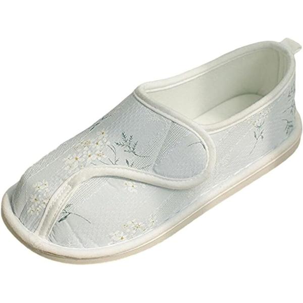 ププレホロムア レディース スリッパ ルーム シューズ 24-25cm large( 小花ブルー, ...