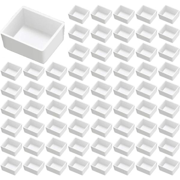 ハーフパン 水彩パン 絵の具 水彩画 顔料 塗料 保管 パレット 2ml 80個セット(ホワイト)