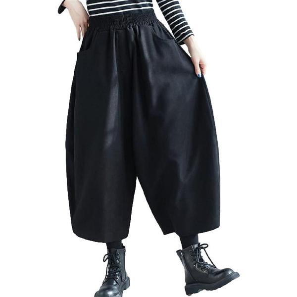 ニブンノイチプラス パンツ バルーン 切り替え サルエル ウエスト ゴム ポケット 付き レディース...