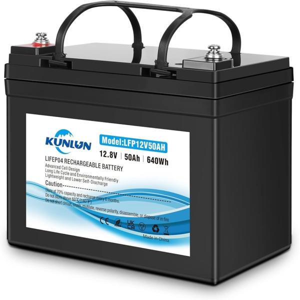リン酸鉄リチウムイオンバッテリー 50Ah 12V エレクトリックモーター用 リン酸鉄リチウムバッテ...
