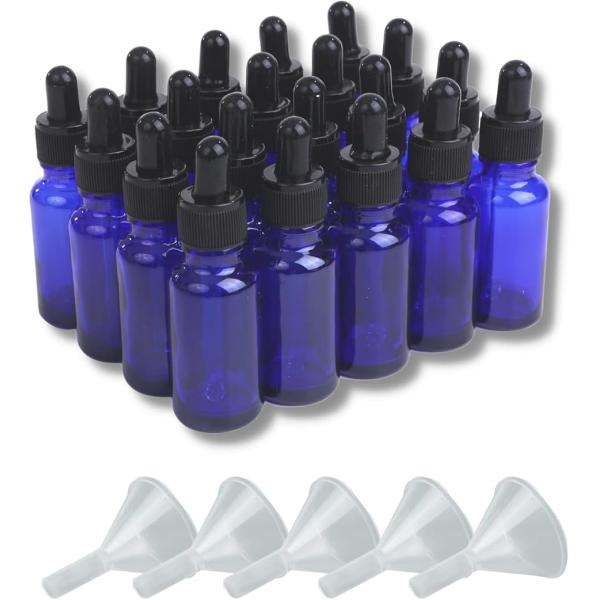 遮光瓶 スポイト付き ドロッパーボトル 精油 アロマオイル 詰め替え 保存用 ガラス製 漏斗付き 2...