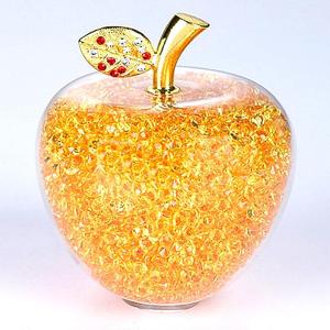 運気アップ 風水 幸運林檎 リンゴ インテリア クリスタル 置物 サン