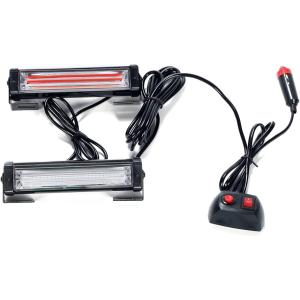 【互換品】ストロボ ライト スイッチ付き12V 点滅ランプ レッドxブルー(レッドxブルー)