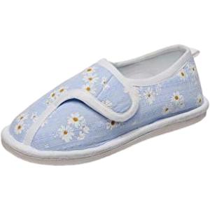 ププレホロムア レディース スリッパ ルーム シューズ 22-23cm small( 花柄ブルー, ...