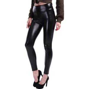 レザー ロングパンツ レギンス レディース フェイクレザー 美脚 おしゃれ( ブラック,  XL)
