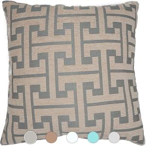 クッションカバー サテン生地 モノグラム アルファベット モダン ヨーロッパ フランス 北欧 肌ざわり(ブルーグレー, Medium)