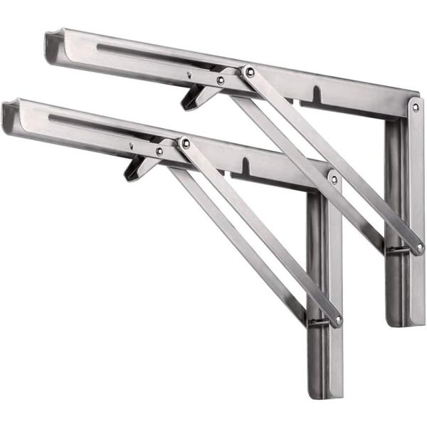 棚受け金具 L字型 SUS304ステンレス鋼 2本入 耐荷重80kg 棚支え ブラケット MDM( ...