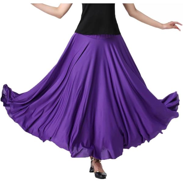 社交ダンス 練習着 スカート レディース ロング ミディアム ラテン シンプル 長袖 子ども 女性(...