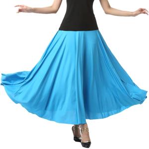 ⭐️新品❣️未使用❣️タグ付き❣️社交ダンススカート　ロング⭐️ スカート ロング 夏 ロングスカート 【白-180度】ワンピース シフォン