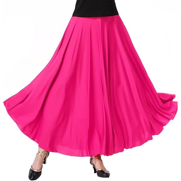 社交ダンス 練習着 スカート レディース ロング ミディアム ラテン シンプル 長袖 子ども 女性(...