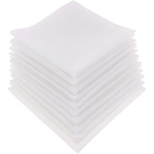 白 無地 お絵描き ハンカチ 12枚セット 綿100％ 染色 刺繍 手芸 お受験