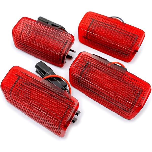 LED カーテシライト 赤 レッド レンズ 交換 ドア 汎用 4個セット( レッド,  ４個セット)