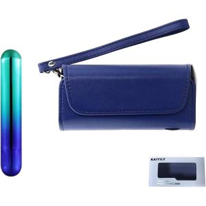 コンパチブルIQOS-ILUMA用の収納ケース アイコスイルマ用保護カバー PUレザー MDM( Blue, 1個 (x 1))