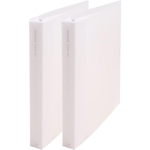 雑誌 切り抜き マガジン クリア ファイル A4変形ワイド 30穴リング クリアポケットリフィル26...