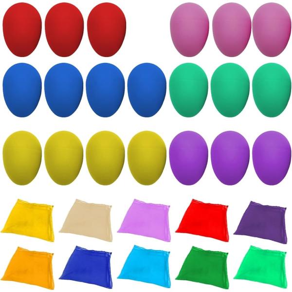 卵 シェーカー マラカス パーティー ベール リトミック 楽器 シェイカー たまご( マルチカラーエ...