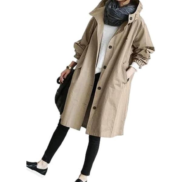 ニブンノイチプラス 大人 オシャレ カラー モッズ フード コート レディース( ベージュ,  XL...