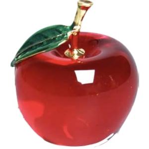 リンゴの置物 文鎮 ガラス工芸品 絶妙なリンゴ グッズ ホーム