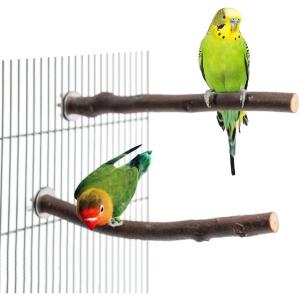 NSHACK 止まり木 ステンレス金具 天然木 インコ おもちゃ りんごの木