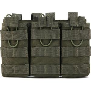 サバゲー マガジンポーチ M4 M16 AK AR モール対応 トリプル 3連式