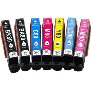 互換インクカートリッジ Epson用 IC6CL80L 6色 +1 BK 7個 マルチパック