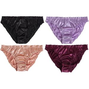 4枚セット USAサイズ パンティ レディース ショーツ パンツ 下着 セクシー( 4色セットA, XL)