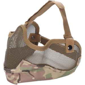 サバゲー マスク フェイスガード フェイスマスク 顔面 頬 顎 耳保護付き 曇らない メッシュマスク サバゲー装備 CP迷彩