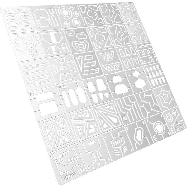 スジボリガイド 筋彫り エッチングガイド テンプレート 定規 プラモデル 模型 ガンプラ ディテール...