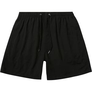 メンズ水着 海水パンツ 大きいサイズ サーフパンツ 通気 速乾 シンプル 無地 3x_l( ブラック,  3XL)