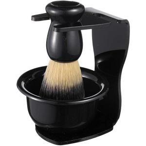 シェービングブラシセット ひげブラシ ボール スタンド 髭剃り 顔そり 洗顔