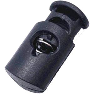 【互換品】ＳＣ.ｂＡ コードストッパー コードロック 紐止め 長さ調節 樽型 本体サイズ：24ｍｍx12ｍｍ 補修 (100個・ブラック)