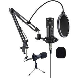 AnXX コンデンサーマイク USB XLR PC エコー機能付き 単一指向性