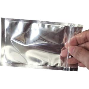 50枚入 ジッパー アルミ袋 透明 アルミ蒸着袋 チャック付き ポリ袋 アルミパック包装用品 保存用...