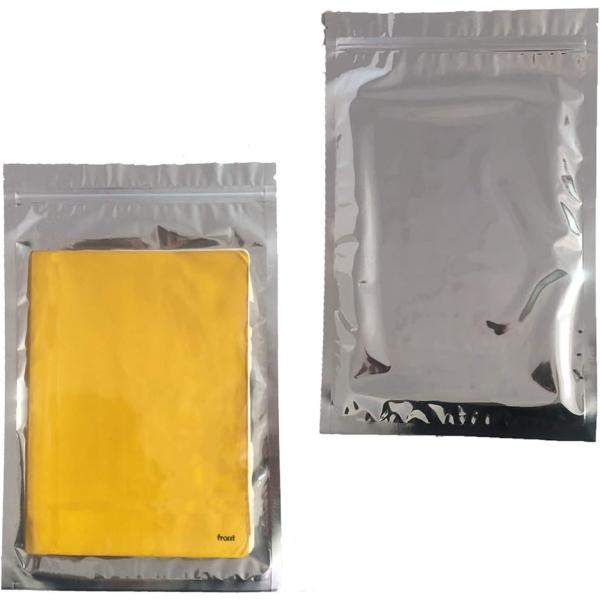 50枚入 ジッパー アルミ袋 透明 アルミ蒸着袋 チャック付き ポリ袋 アルミパック包装用品 保存用...