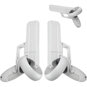 VRゲームと互換 Oculus Quest2コントローラー専用 グリップ ハンドル VRゲームガン 強化されたFPSゲーム体験 2個 左右