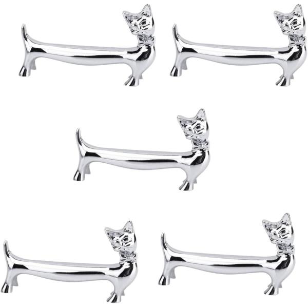 箸置き 猫 ナイフ フォーク おしゃれ 5個 セット ゴールドクレスト カトラリーレスト ナイフレス...