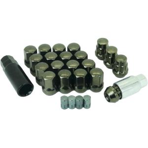 【互換品】ギアロックホイール ナット 改 エアバルブ キャップ 付 盗難防止 チタン P1.25-2...