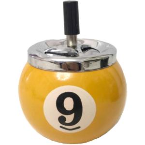 灰皿 回転 卓上灰皿 ビリヤード ボール 型 吸い殻 入れ インテリア 雑貨 丸型