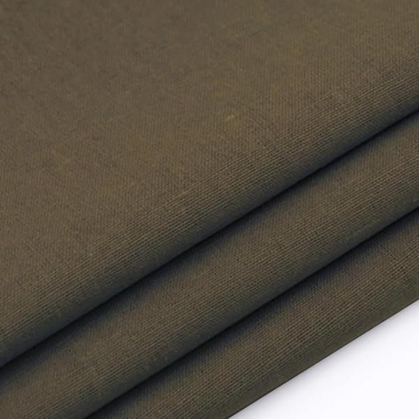 選べる17色 プレミアム 綿 麻 カラー 生地 手芸用 約1mx幅1.4m裁断済み (オリーブカーキ...