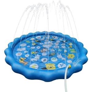 噴水マット 26の文字と対応する単語こども用 噴水おもちゃ ビニールプール プレイマット プール噴水 みずあそび 夏の庭( 170CM)