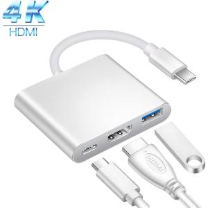 USB Type c HDMI アダプタ 3-in-1 変換 usbタイプC 4K解像度変換アダプター