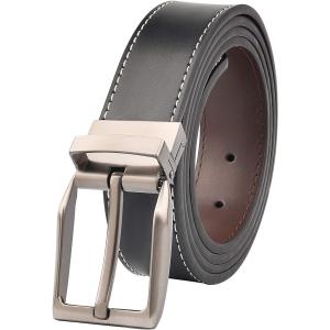 メンズベルト 両面使えブラック/ブラウン紳士 ビジネス カジュアル 革 おしゃれ高級感 上質レザー( スタイル 1,  115cm)