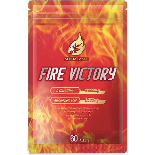 FIRE VICTORY 医師監修 ダイエッターサプリ カルニチン カプサイシン αリポ酸 60粒 ...