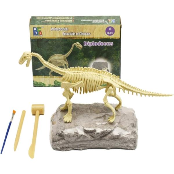 恐竜 化石発掘キット おもちゃ 発見学習セット ディプロドクス