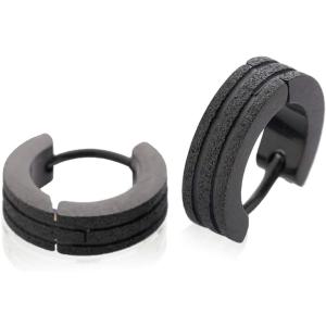 ピアス メンズ 両耳用 マット つや消し 金属アレルギー対応 専用ボックス ポーチ クロス付き