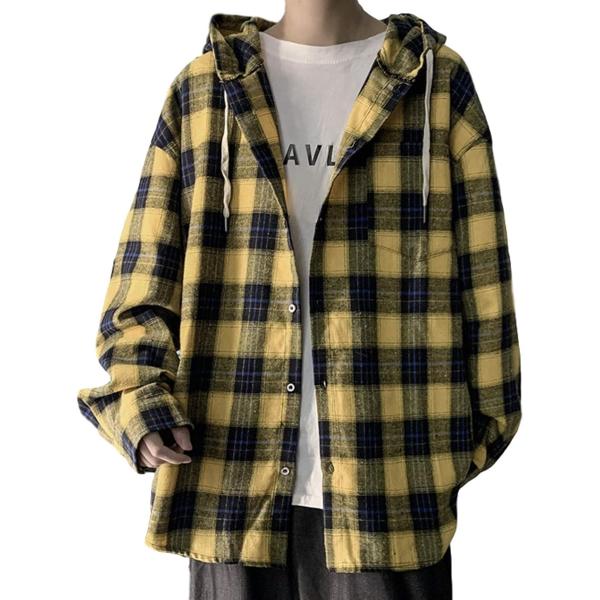 チェック パターン シャツ カジュアル 長袖 トップス ジャケット オシャレ アメカジ かっこいい ...