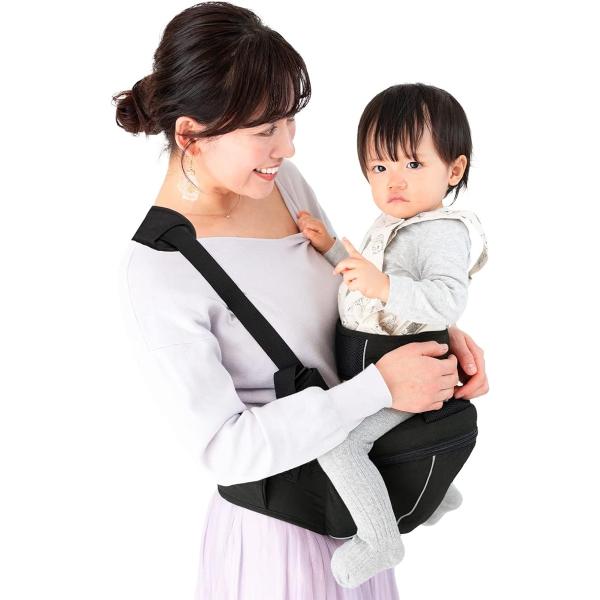 保育士が推薦ヒップシート だっこひも安全ベルト付き改良モデル 日本語説明書付き抱っこ紐 おんぶ紐 コ...