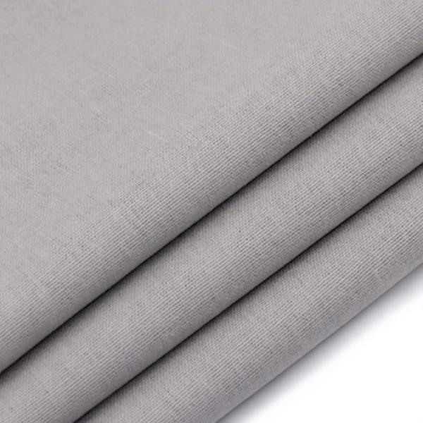選べる17色 プレミアム 綿 麻 カラー 生地 手芸用 約1mx幅1.4m裁断済み (パールグレー)