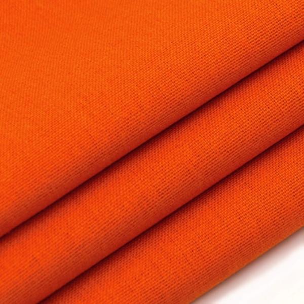 【互換品】 全17色 プレミアム 綿 麻 カラー 生地 手芸用 2m 幅1.4m(サンセットオレンジ...